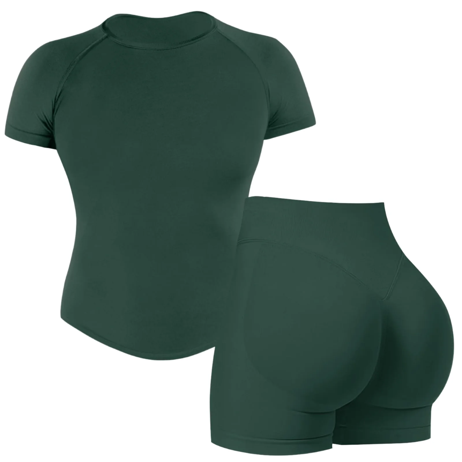 High-Waisted两Piece Set High Elasticity Yoga Set