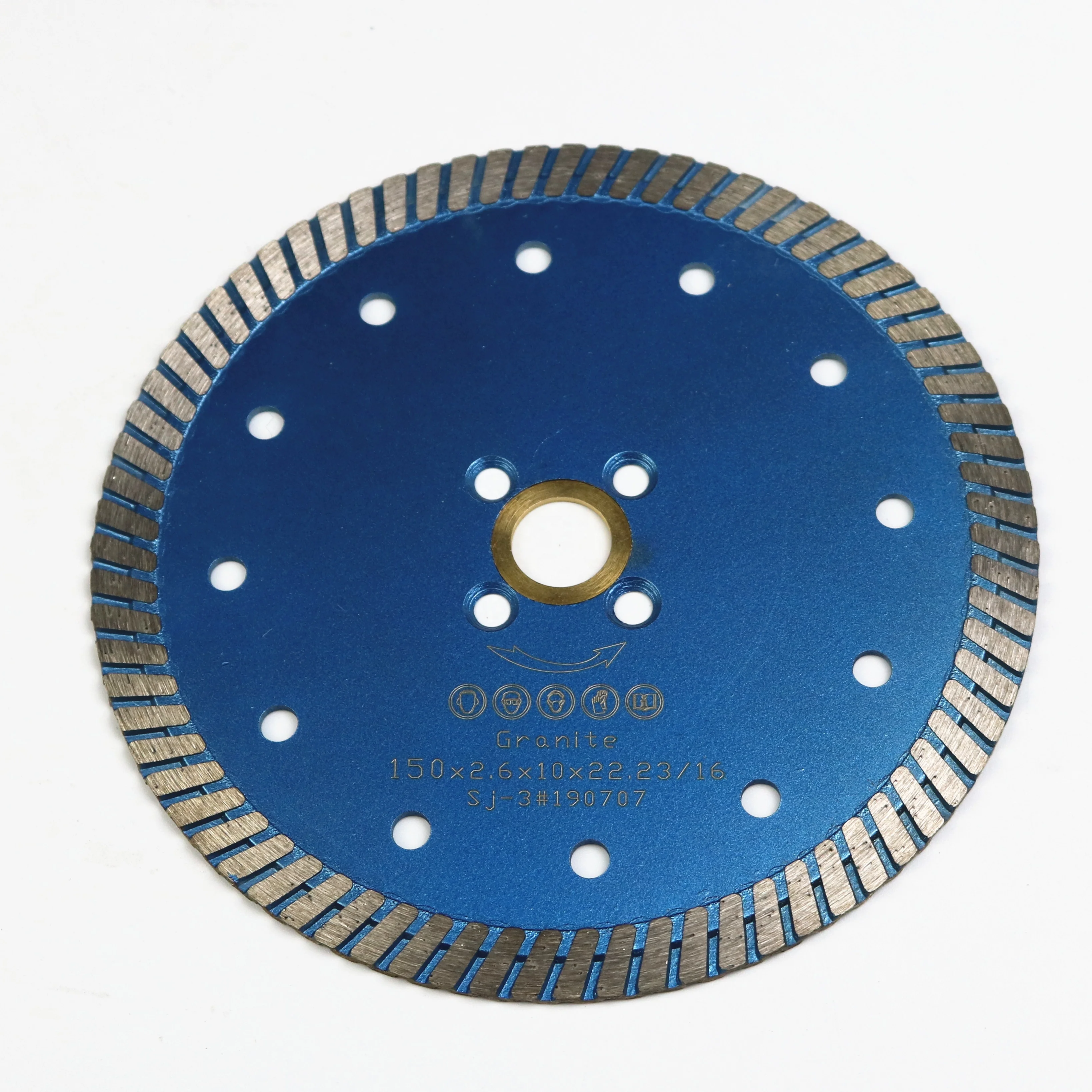 
6 Inch Turbo DIamond Dry Cutting Saw Blade For Granite 