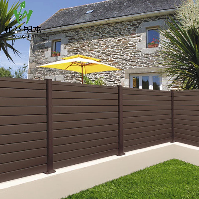 

Fence gate like wood waterproof outdoor wood plastic composite wpc fence panels, Redwood