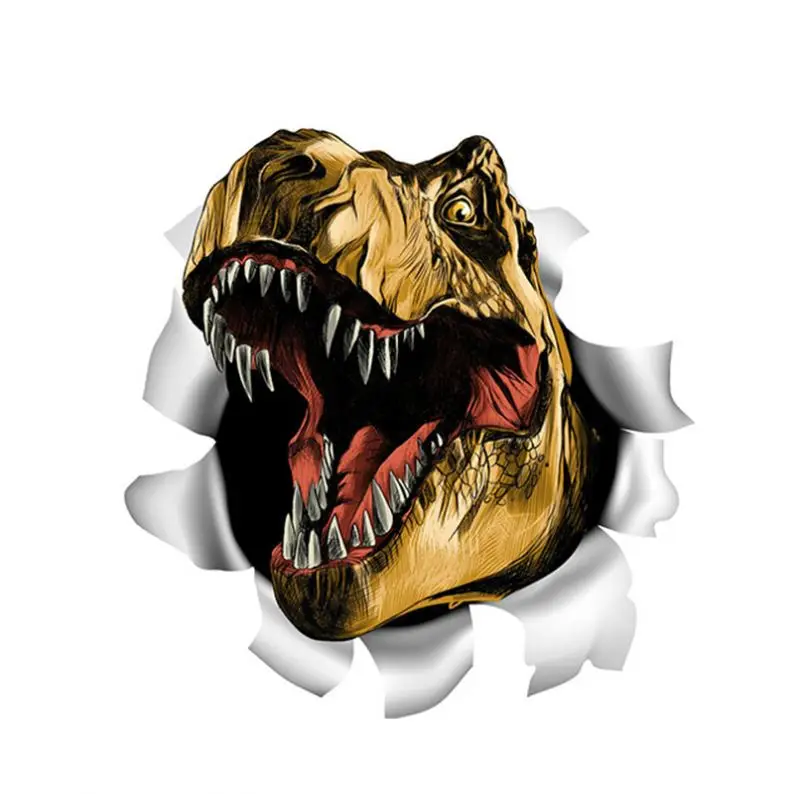 Dinosaur T-Rex Torn Metal Car