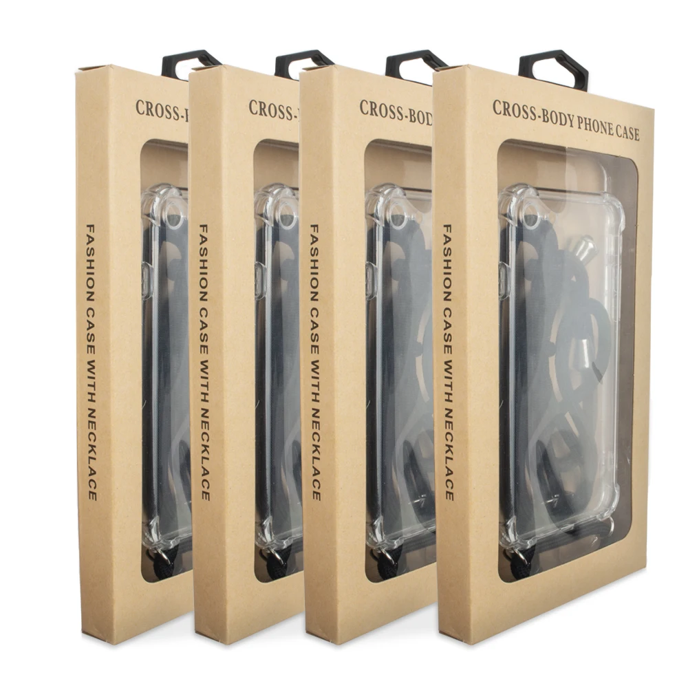 

Mobile Cell Phone Case Box Wholesale Brown Color Stock Kraft Cardboard Paper Boxes For Mobile Cover Packaging, Custom