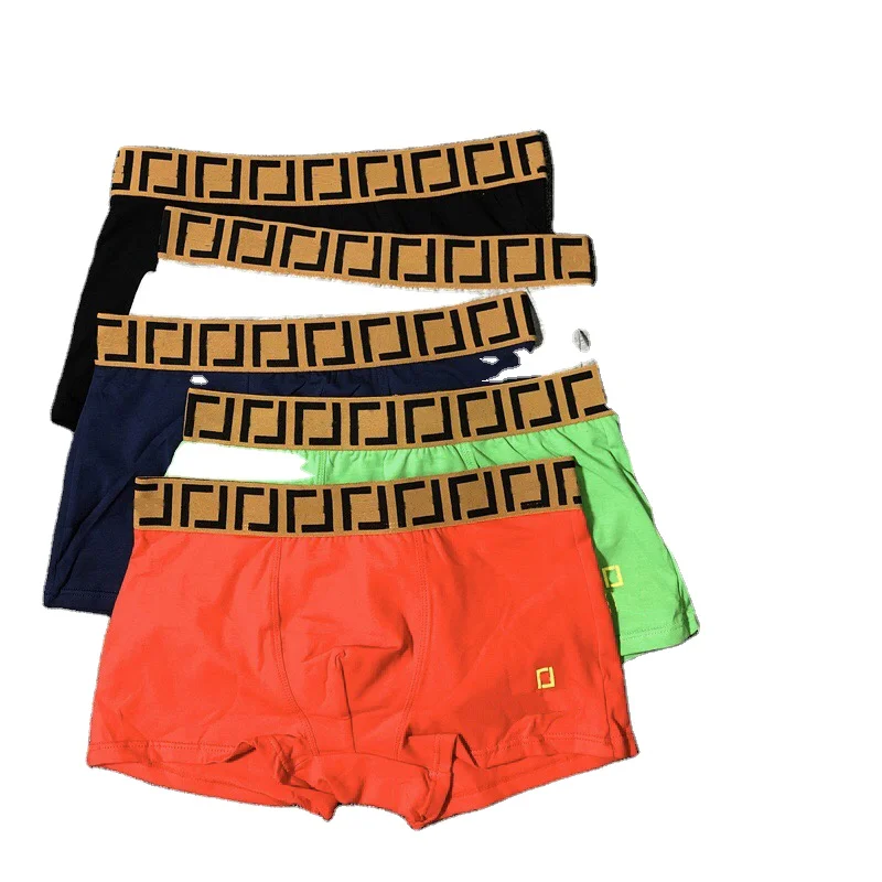 

Spring Letter Print Cheap Elastic Waistband Boxer Shorts for Men