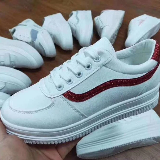 

2021 women shoes lady flat sports shoes for women breathable sneakers white wholesale manufacture in china, Multiple colour