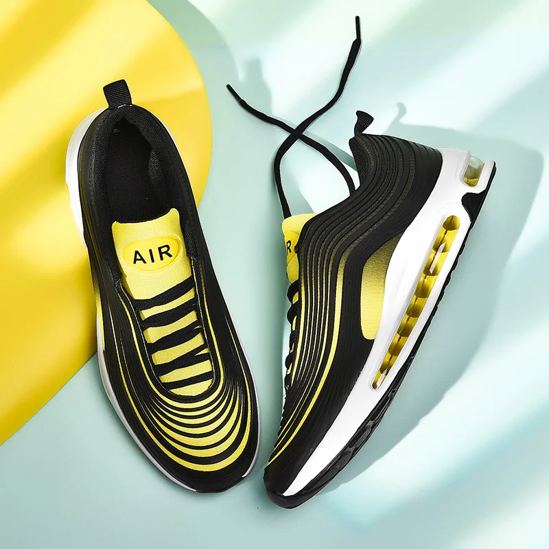 

Popular running sneakers shoes breathable air cushion shoes