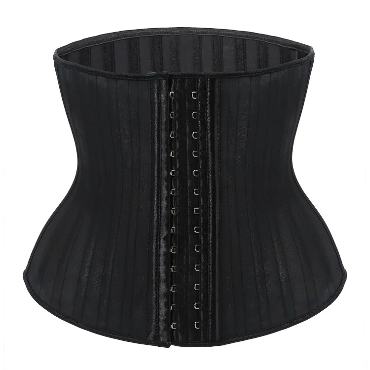 

Wholesales high quality 25 steel bone 100% latex waist trainer with hook adjustable postpartum women plus size waist trainer, Black,nude