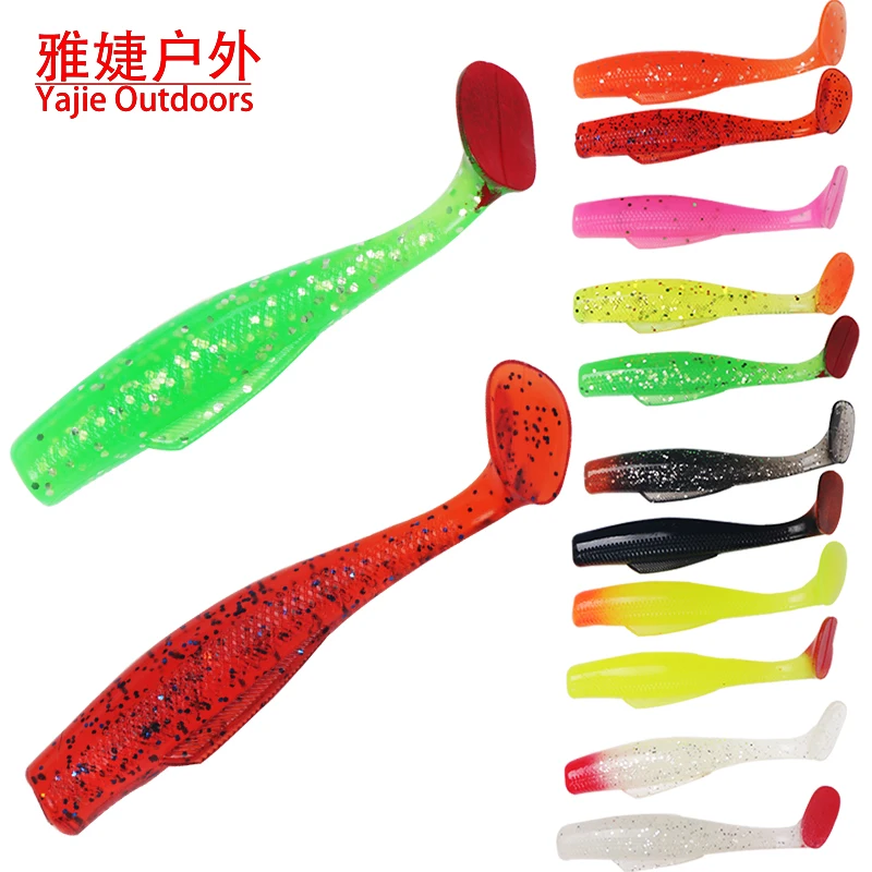 

TPR Fishing Lure Soft Bait Isca Artificial Wobbler 80mm Paddle Tail Lure Minnow Swimbait Bass Fishing Soft Wrom Silicone, 11 colors
