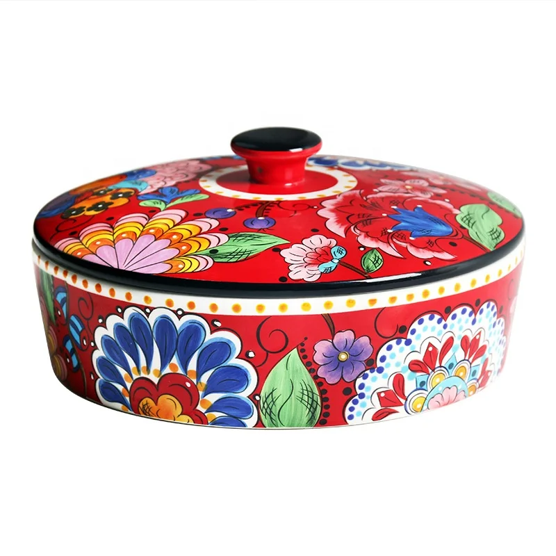 

Japanese style wedding gift large ceramic bowl with lid soup bowl salad bowls