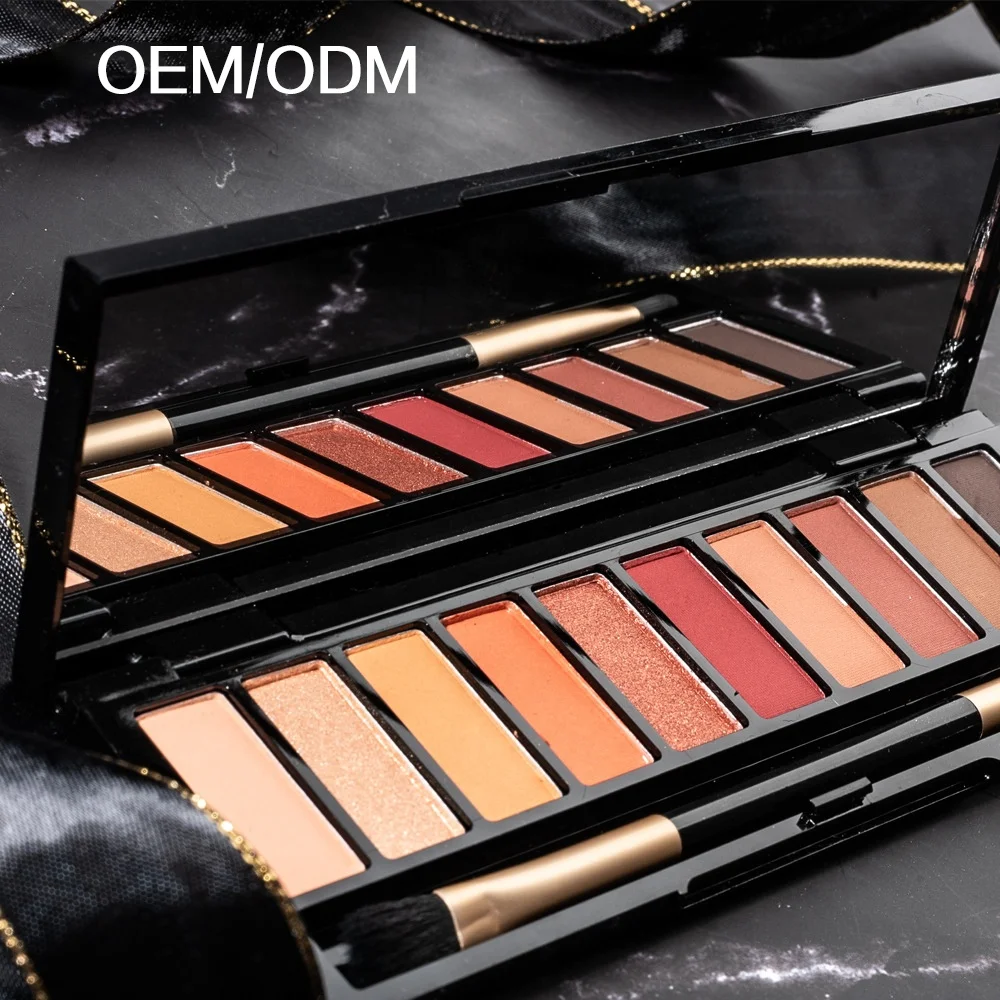 

Rts Private Label Make Up 10 Colors Eyeshadow Palette OEM ODM Shiny Matte Eye Shadow Plate