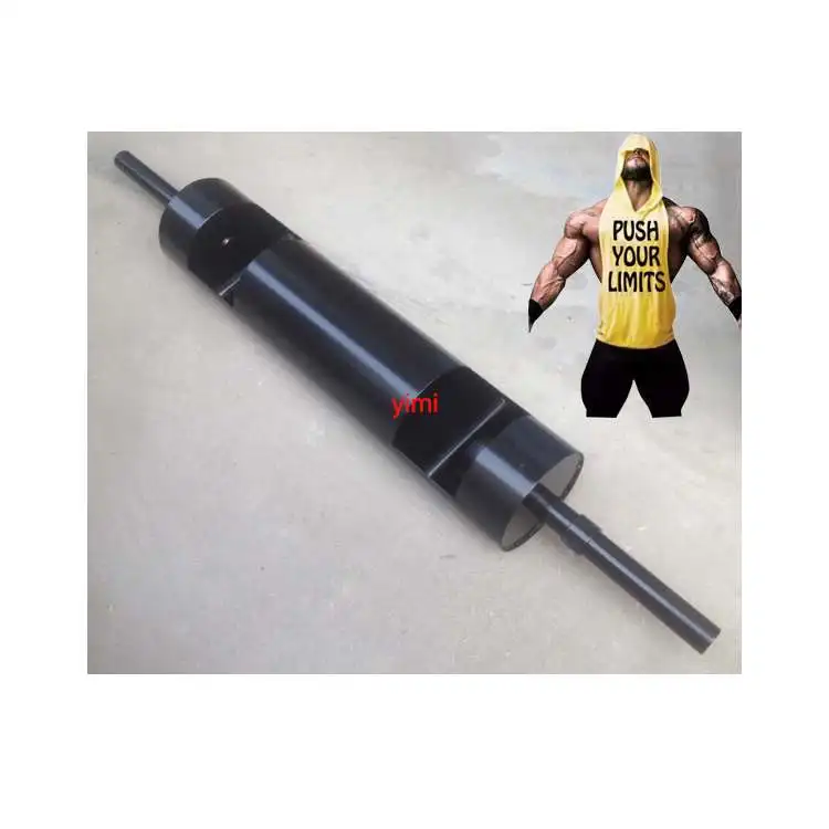 

Cheaper Overhead Lifting 23 30 35 45 65KG Strongman Log Bar with Bumper Weight Plates, Black