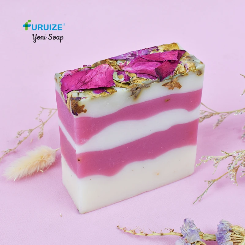 

Furuize 150g feminine hygiene vaginal care rose essential oil yoni detox soap