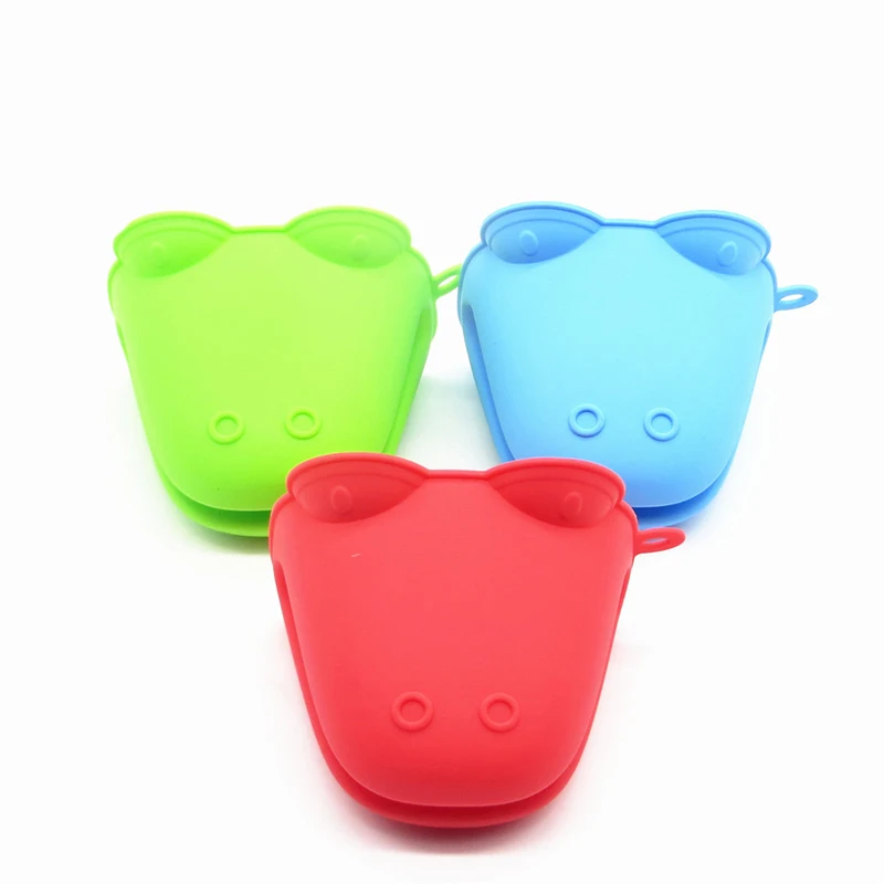 

Silicone Oven Mitts Mini Mitt Pot Holder Microwave Gloves Clips Non-Slip Gripper Cooking Baking Pinch Mitts, Customized