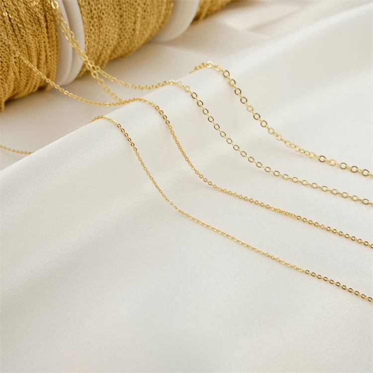 

jewelry findings & components gold chain gold filled chain 18k gold plated chain