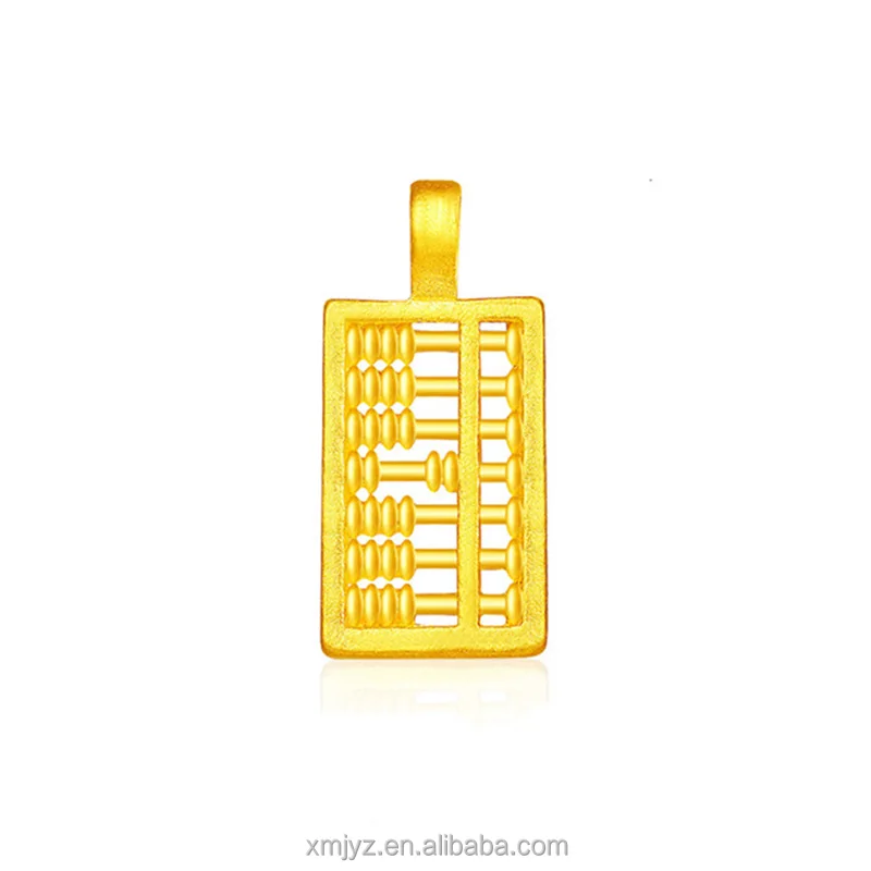 

Certified 999 Pure Gold Abacus Pendant 24K Gold 3D Hard Gold Ruyi Small Abacus Necklace Jewelry Pendant Accessories