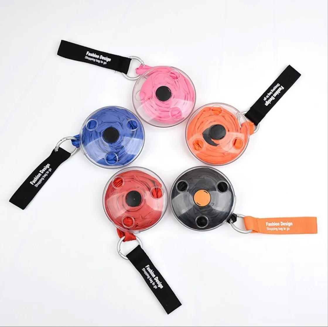 

Magic Foldable Key Ring Shopping Bag To Roll Up Shopping Bag, Customized color
