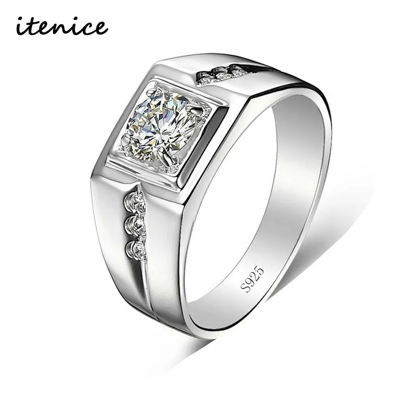 

rings Ruigang-E0005 925 sterling silver plated with 18 k platinum gentleman boss monkey ring simulation wide diamond man rings, 925 sterling sliver
