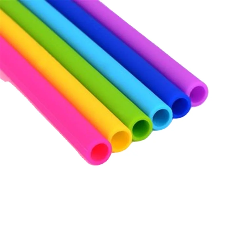 

Youngs popular reusable silicone drinking straw eco-friendly coffee bubble tea straw, Coloful