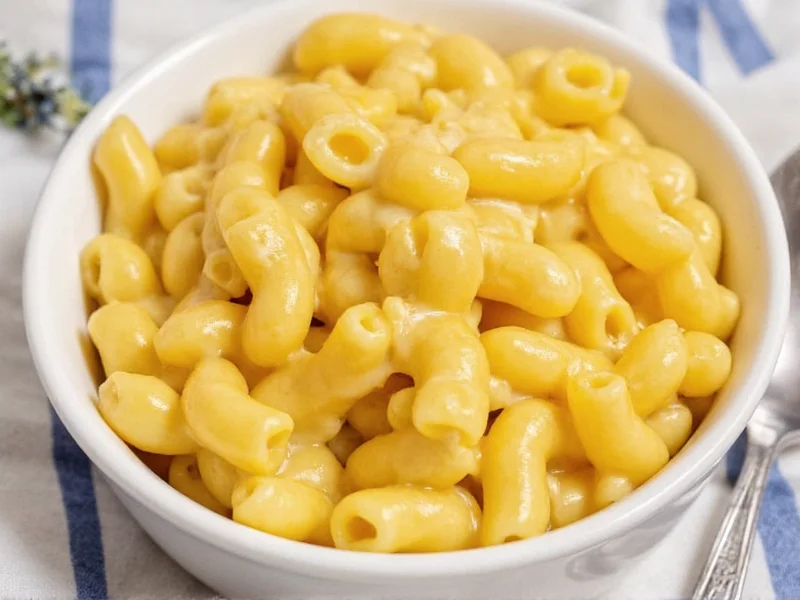 Creamy homemade macaroni and cheese in white bowl