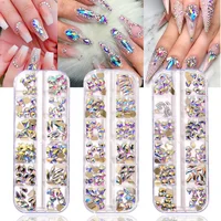 

Mix Sizes Different Shapes Colorful AB 3D Crystals Diamonds Stones for Nail Art Beauty Design Decoration Craft Jewelry DIY
