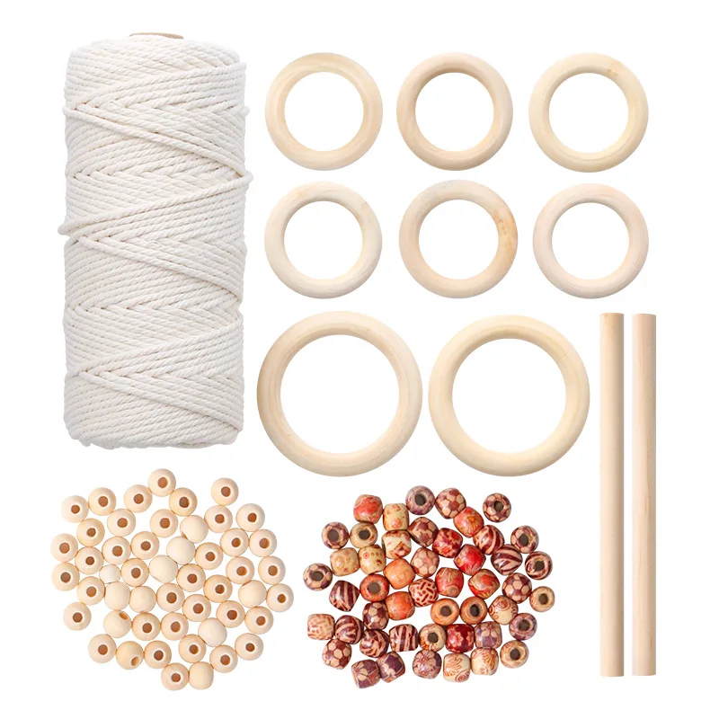 

Macrame Kit DIY Four Strand Macrame With Macrame Cord 3mm Natural, White