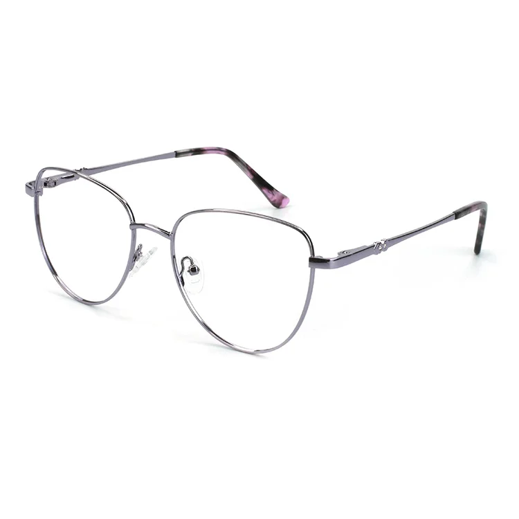 

Lasted Style Eyeglasses Fashion Metal 5 color Optical Frame With Certificated, 5 colors