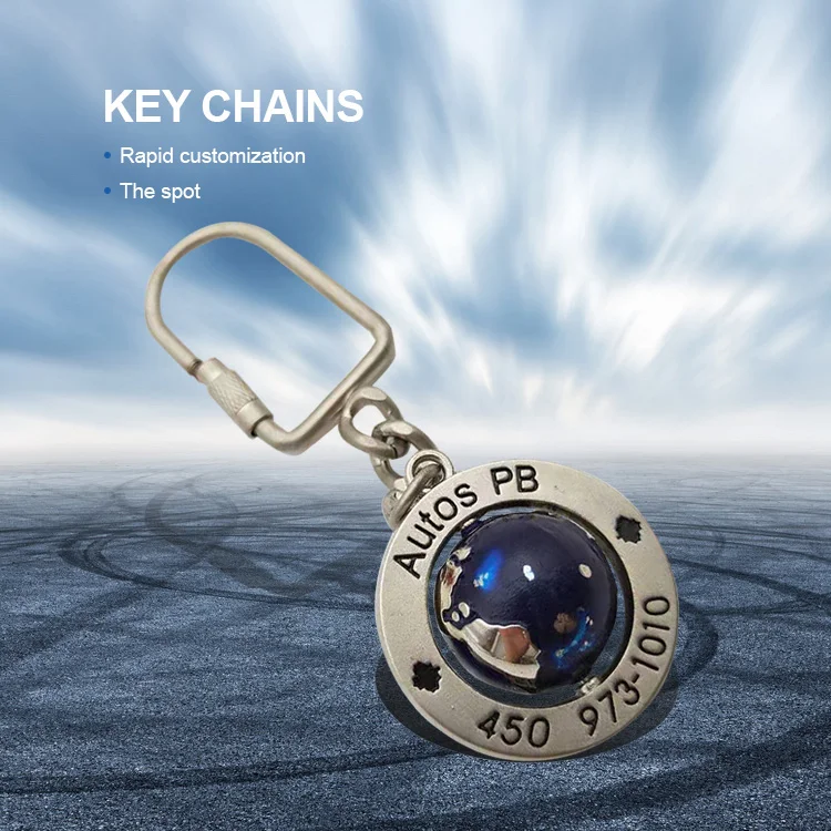 
Zinc Alloy Waist Hanging Ball Spinner Pendant Keychain 