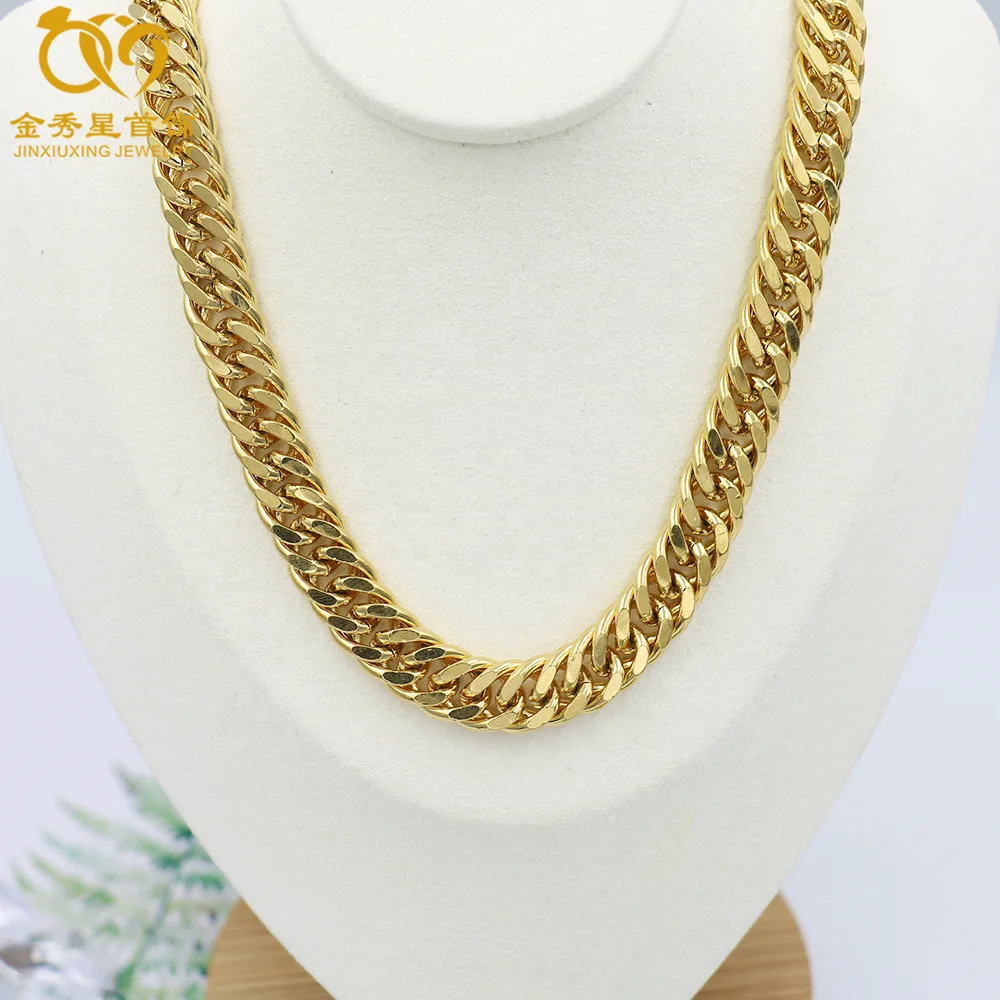 

jinxiuxing Popular Jewelry simple Design Gold necklace women cuban link chain necklace