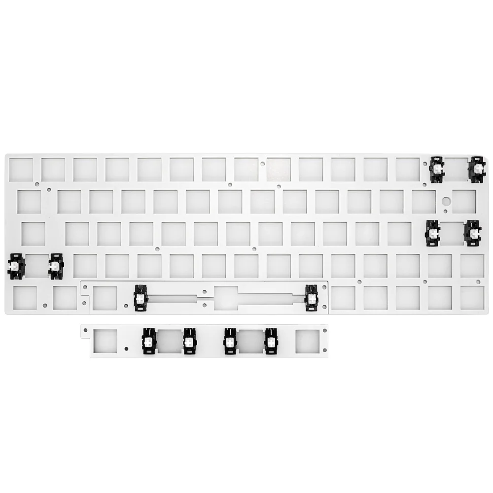 

GK64XS more combination keycaps switch wireless 60% laptop mechanical keyboard diy kit, Black white