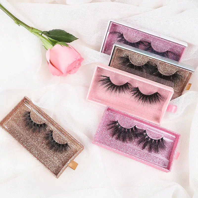 

natural curly eyelash vendor customized boxes mink lashes3d wholesale bulk other FALSE lash too fluffy full strip lashes set