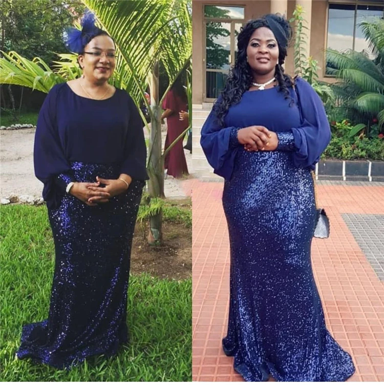 

W8847 African muslim women clothing sequin chiffon party long dresses