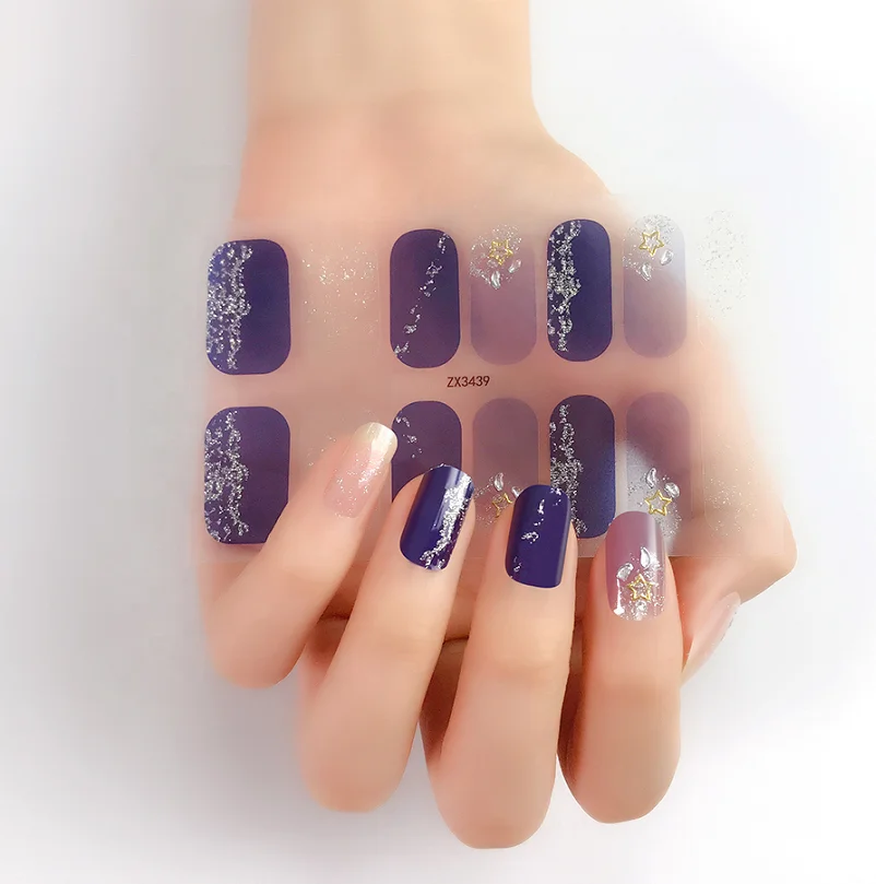 

Top selling custom nail art stickers nail wraps korean nail sticker for women