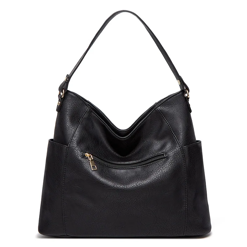 

European and American new women's bag 2022 cross border popular Tote Bag double zipper tassel women's portable single shoulder b