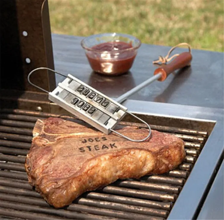 

Y997 Top quality Barbecue Branding Iron Stamp with Changeable Letters BBQ Branding Iron, As shown in the picture