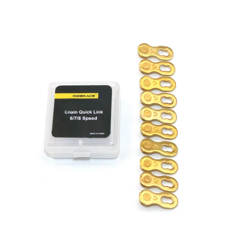 

Bicycle Chain Connector Lock Quick Link Road Bike Magic Buckle Master Bicycle Joint Cycling Parts 5 pair 6/7/8/9/10/11 Speed, Gold sliver