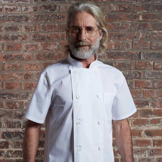

CHECKEDOUT Kitchen Wear cook jacket with short sleeve with mesh chef coat and chef clothes for restaurant and hotel
