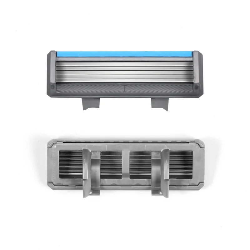 

Good Blade 5+1 Five Plus One Blades Shaving Razor Cartridge With Shaving Trimmer Bent Blade, Grey