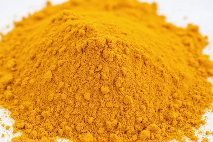 Turmeric powder being measured into golden milk recipe