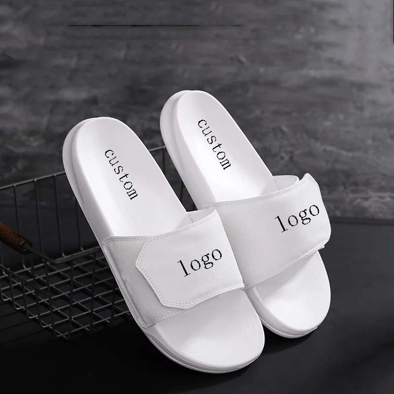 

customized logo men's flip flops wholesale korea summer slipper outdoor designer flip flop sandals shoes for men, Black , white