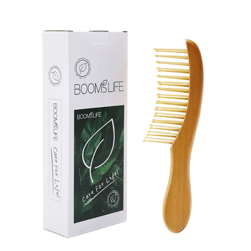 

comb hair straightener wood wide tooth comb wholesale styling hair combs brush for women 100% natural wooden hair brush