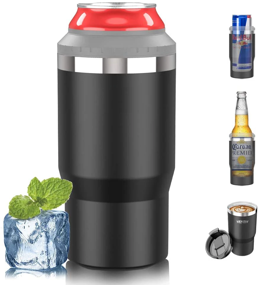 

Outdoor Standard 3 In 1 14Oz Stainless Steel Beer Beverage Bottle Can Cooler