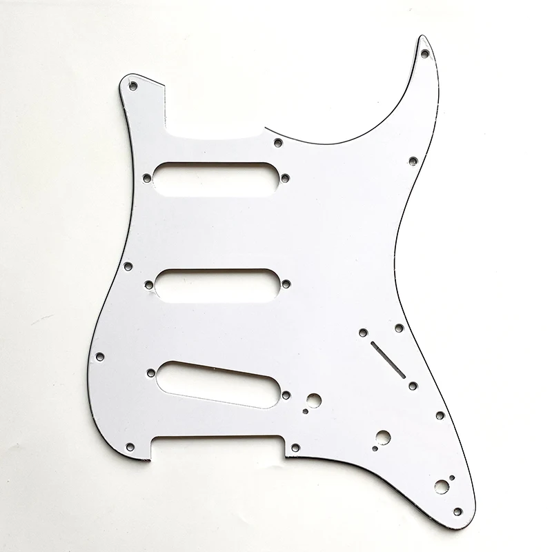 

3ply White 11 Hole SSS guitar pickguard Guitar Sractah Plate for ST Electric Guitar Parts