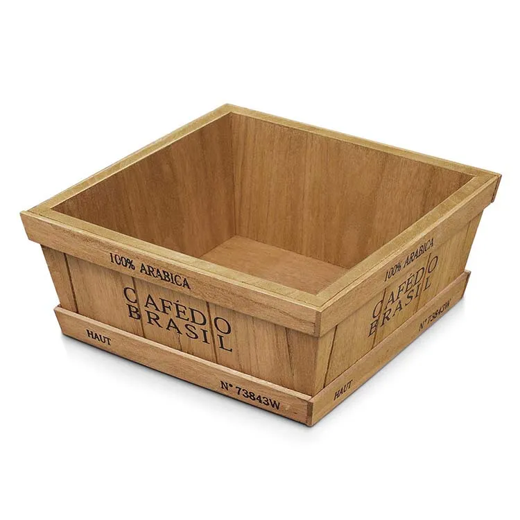 

Rustic Wooden Crates Vintage Decorative Tray Storage Display Box Container for Home Wedding Decor Flower Jewelry, Customized color