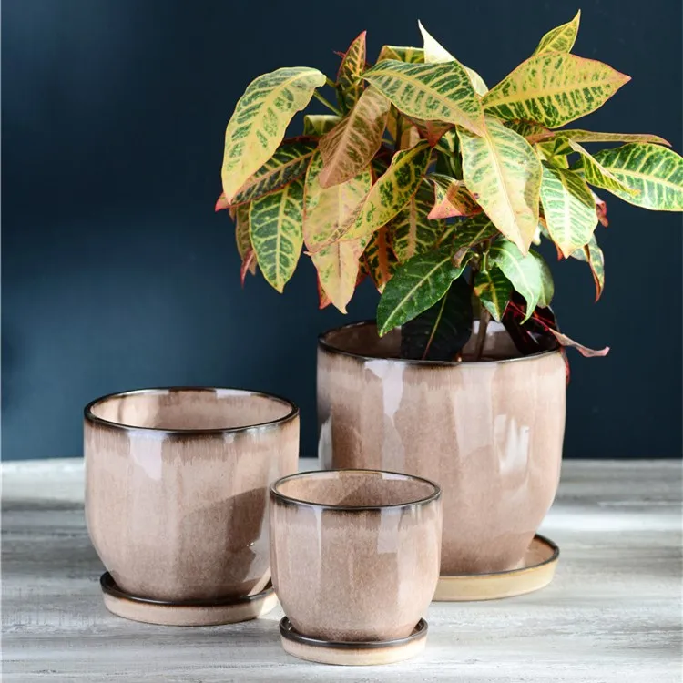 

New design indoor outdoor decoration succulent bonsai flowerpot ceramic plant pot
