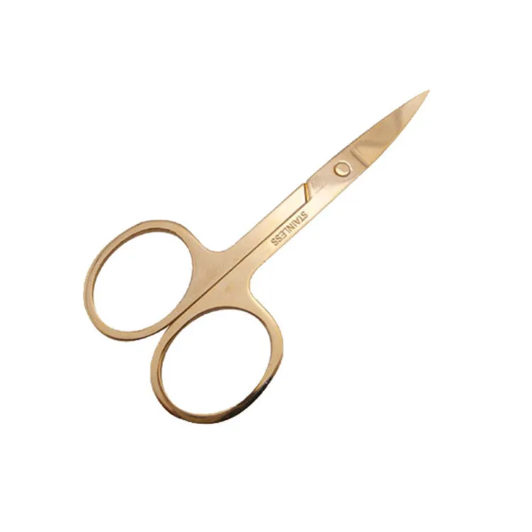 

Cheapest Hot Beauty Gold Stainless Steel Portable Eyebrow Scissor Eyelash