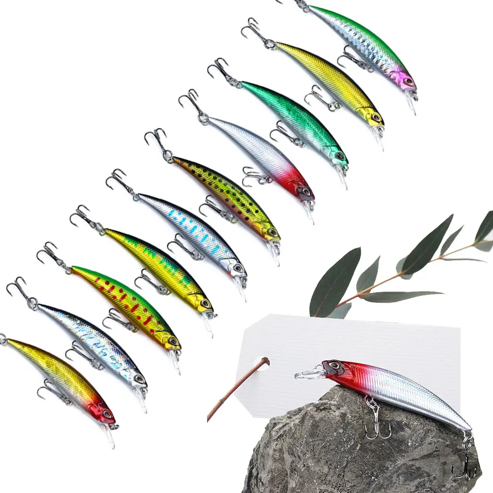 Wholesale 8cm 9g Artificial ABS Hard Plastic Bait Long Cast Sinking Minnow Fishing Lures