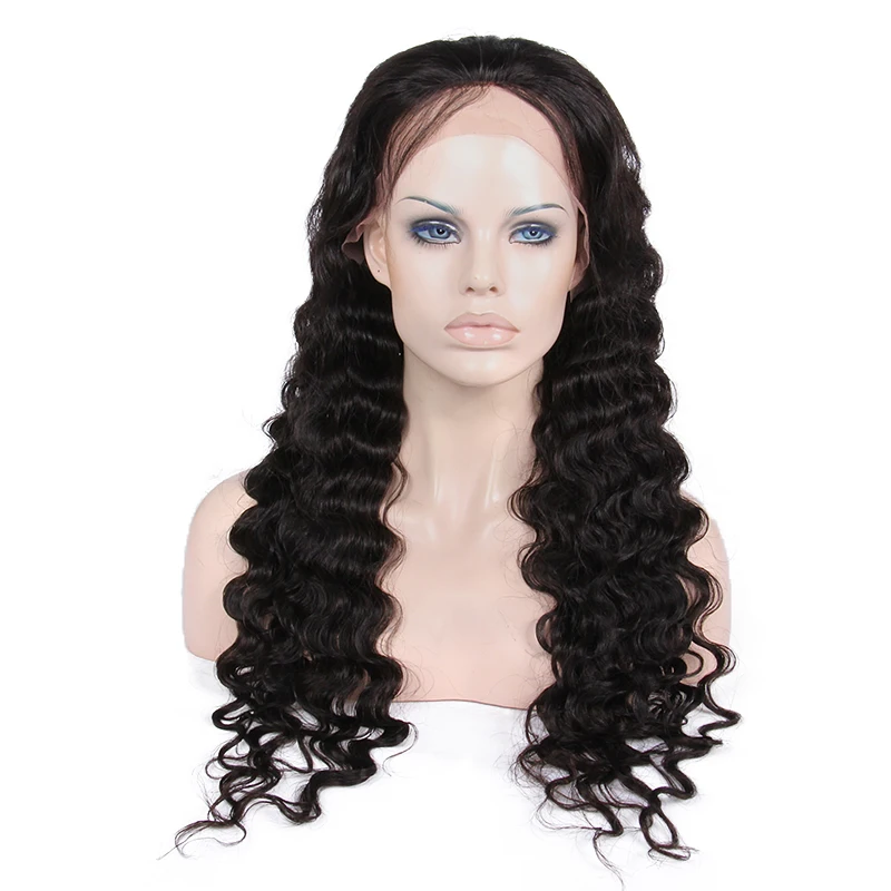 

qingdao factory wholesale price cuticle aligned virgin mongolian hair ocean wave glueless silk base full lace wig