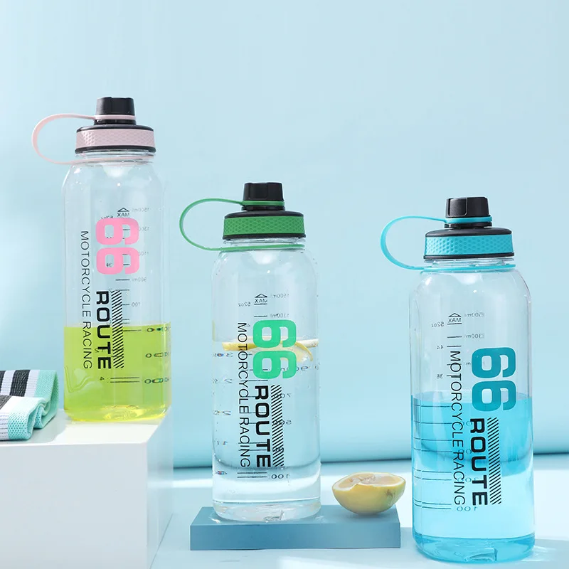 

Single walled unique tritan plastic eco frinedly large capacity 1000ml transparent gym outdoor water bottle sports, Gradient