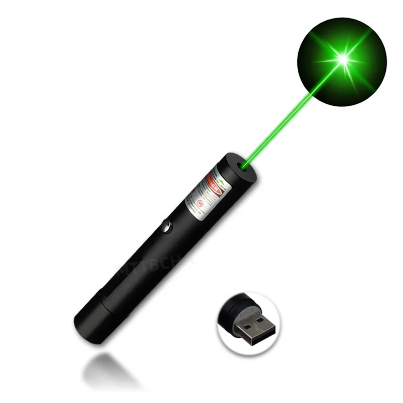 

USB rechargeable portable outdoor super strong laser pointer pen factory direct cross-border commodity flashlight green