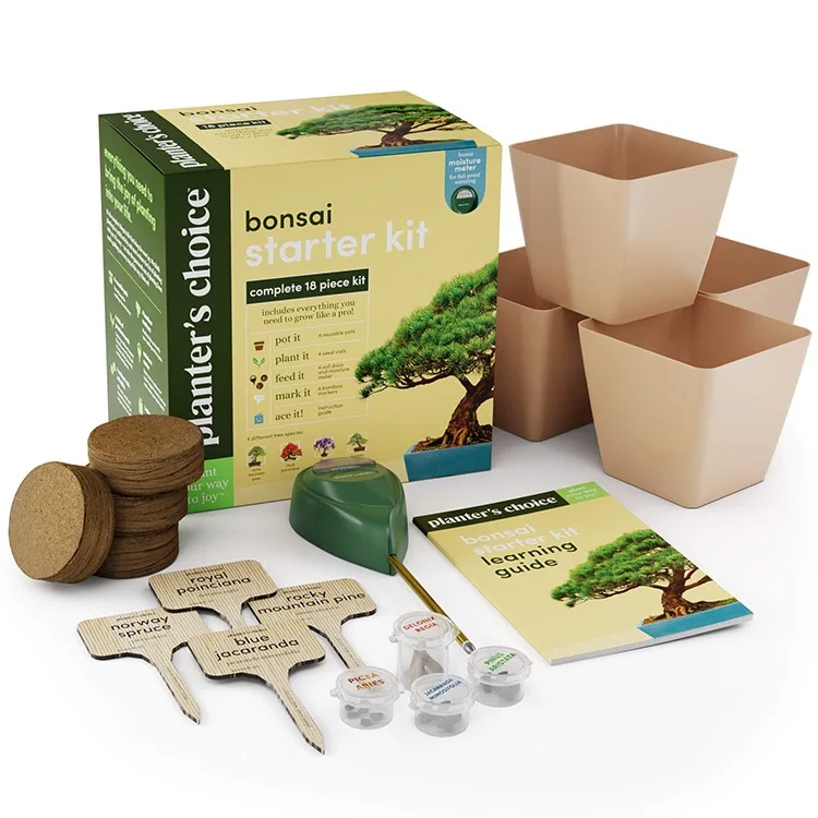 

DIY Bonsai Tree Growing Kit Includes planter and Hygrometer and Instructions Booklet for Beginner Friendly