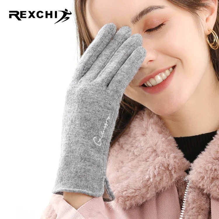 

REXCHI DY29 Wholesale Winter Fleece Riding Glove Touch Screen Warm Women Work Gloves Hand, Has 3 color