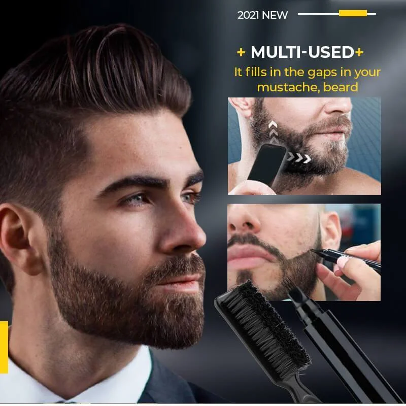 

Dropshipping 4 Points Multi-used Pen Waterproof Beard Pencil Beard Filling Pen Kit